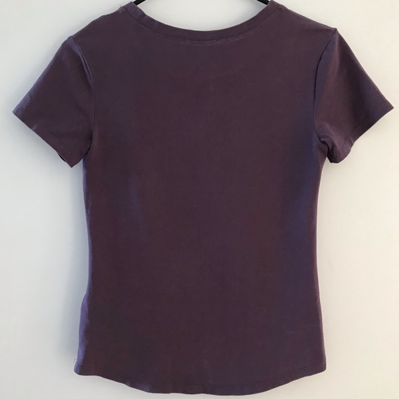 Liu JO purple stretch cotton Tee sz S - Picture 3 of 6